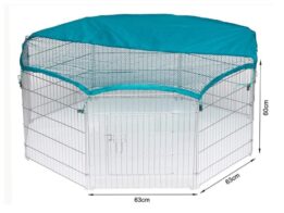Wire Pet Playpen with waterproof polyester cloth 8 panels size 63x 60cm 06-0114 cattoyfactory.com
