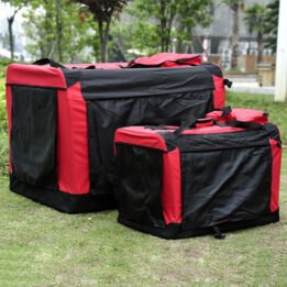 Foldable Large Dog Travel Bag 600D Oxford Cloth Outdoor Pet Carrier Bag in Red cattoyfactory.com