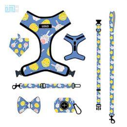 Pet harness factory new dog leash vest-style printed dog harness set small and medium-sized dog leash 109-0018 cattoyfactory.com
