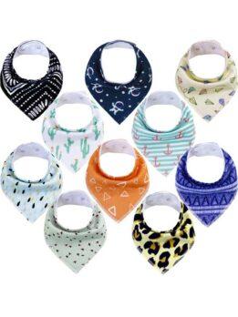 Autumn and winter baby drool napkin triangle napkin cotton printed baby eating bib baby products 118-37009 cattoyfactory.com
