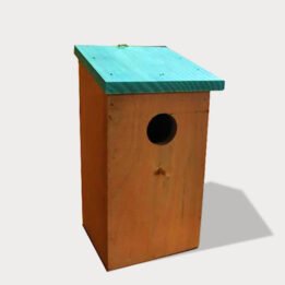 Wooden bird house,nest and cage size 12x 12x 23cm 06-0008 cattoyfactory.com