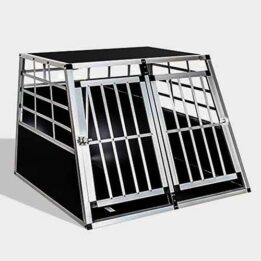 Aluminum Large Double Door Dog cage 65a 06-0773 cattoyfactory.com