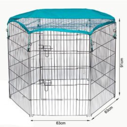 Outdoor Wire Pet Playpen with Waterproof Cloth Folable Metal Dog Playpen 63x 91cm 06-0116 cattoyfactory.com
