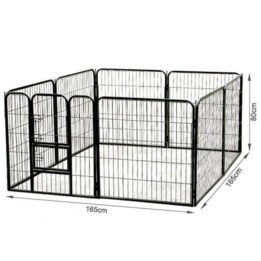 80cm Large Custom Pet Wire Playpen Outdoor Dog Kennel Metal Dog Fence 06-0125 cattoyfactory.com