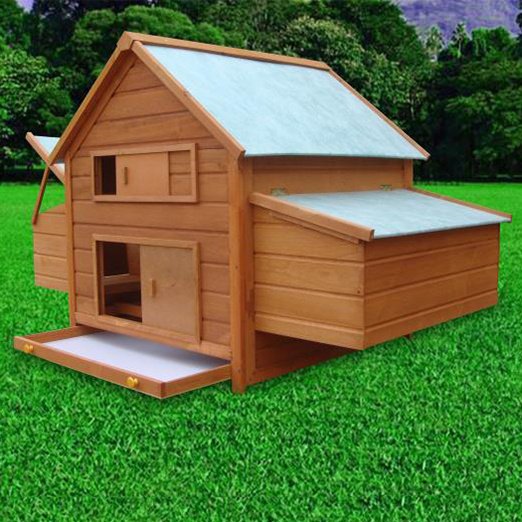 Wooden pet house Double Layer Chicken Cages Large Hen House cattoyfactory.com