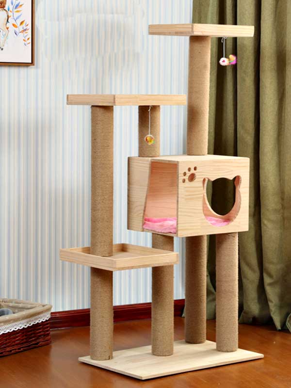 Wooden-cat-tree-cat-climbing-frame-density-board-cat-room-climbing-06-1167-