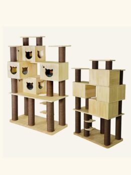 Wooden Cat Tree House Pet Furniture Cat House