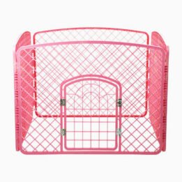 Custom outdoor pp plastic 4 panels portable pet carrier playpens indoor small puppy cage fence cat dog playpen for dogs cattoyfactory.com