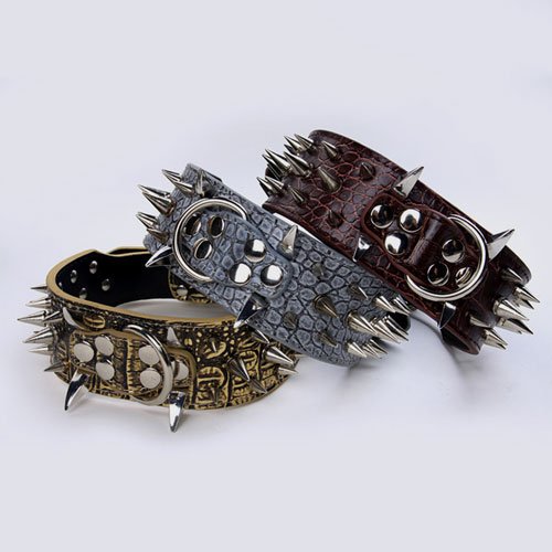 Wolf Tooth Spike Pet Collar Anti-bite Rivet Large Leather Dog Accessories Dog collars: Pet collars and other pet accessories Anti-bite Rivet Large Leather