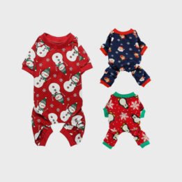 Pet Clothes Christmas Day Outfit Four-legged Christmas Pajamas Pets Pajama Jumpsuit cattoyfactory.com