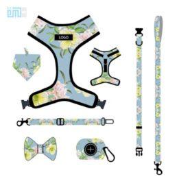 Pet harness factory new dog leash vest-style printed dog harness set small and medium-sized dog leash 109-0014 cattoyfactory.com