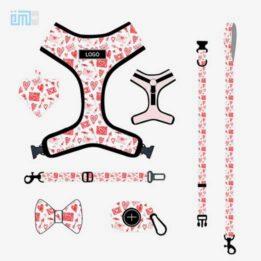 Pet harness factory new dog leash vest-style printed dog harness set small and medium-sized dog leash 109-0017 cattoyfactory.com