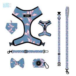 Pet harness factory new dog leash vest-style printed dog harness set small and medium-sized dog leash 109-0019 cattoyfactory.com