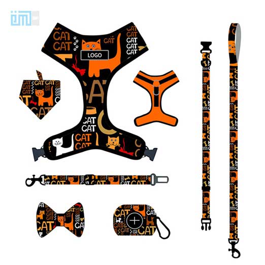 Pet harness factory new dog leash vest-style printed dog harness set small and medium-sized dog leash 109-0034 Dog Harness 109-0034