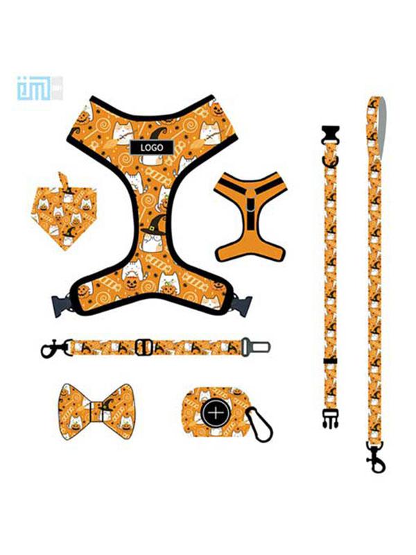 Pet harness factory new dog leash vest-style printed dog harness set small and medium-sized dog leash 109-0045 Dog Harness 109-0045