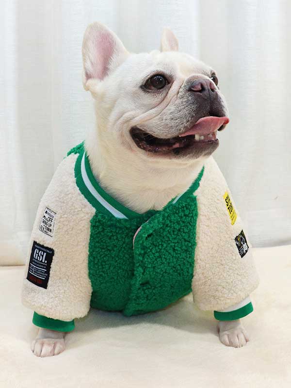 GMTPET wholesale French Dou Christmas New Year’s clothing quilted thick winter dog lamb hair bulldog fat dog pug dog clothes 107-222010 Dog Clothes: Shirts, Sweaters & Jackets Apparel 107-222010