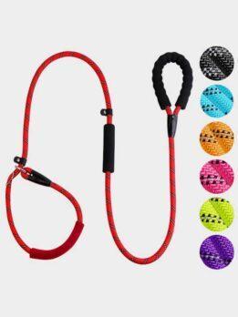 Dog integrated leash multi-color reflective round leash dog chain double handle dog leash