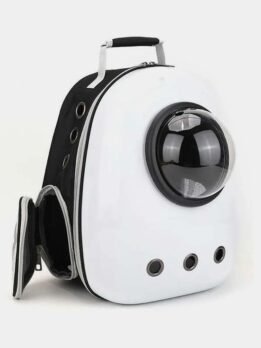 Ivory White Upgraded Side Opening Pet Cat Backpack 103-45002 cattoyfactory.com