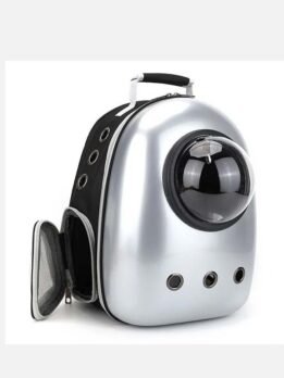 Star Silver Upgraded Side Opening Pet Cat Backpack 103-45012 cattoyfactory.com