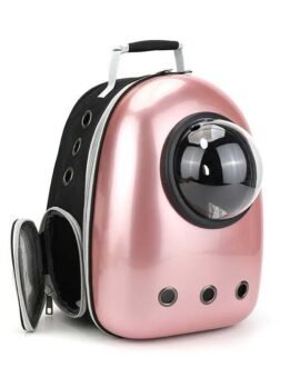Rose gold upgraded side opening pet cat backpack 103-45016 cattoyfactory.com
