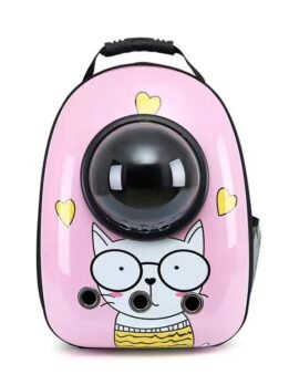Pink Meow Miss Upgraded Side-Opening Pet Cat Backpack 103-45028 cattoyfactory.com