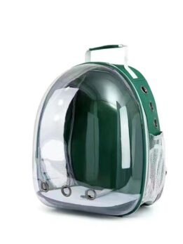 Transparent green pet cat backpack with side opening 103-45057 cattoyfactory.com